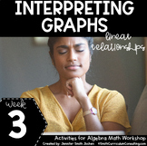 Interpreting Graphs Linear Equations - Algebra Math Worksh