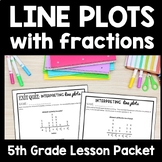 Line Plot Worksheets with Fractions, Measurement Review Ac