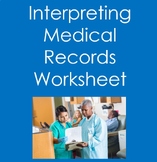 Interpreting Medical Records Worksheets (Health Sciences, 