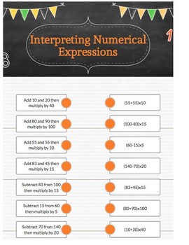 Preview of Interpreting Numerical Expressions