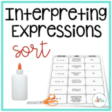 Interpreting Numerical Expressions Sort Activity