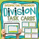 Interpreting Remainders Division Task Cards