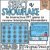 Interpreting Remainders Interactive PPT Game | Snow Themed
