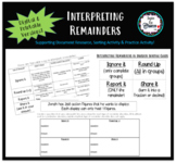 Preview of Interpreting Remainders Sort and Practice 4.4H