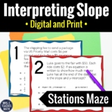 Interpreting Slope and Intercepts Activity | Digital and Print