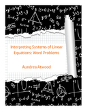 Interpreting Systems of Linear Equations: Word Problems