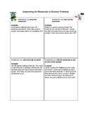 Interpreting the Remainder in Division Problems