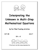 Interpreting the Unknown in Multi-Step Mathematical Equations