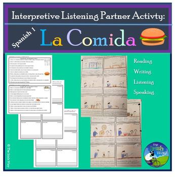 Preview of La Comida - Food - Interpretive Listening Partner Activity