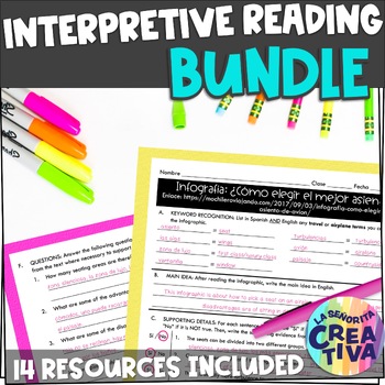 Preview of Interpretive Reading Bundle for Spanish Students