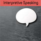 Interpretive Speech Bundle: 4 Public Speaking Activities f