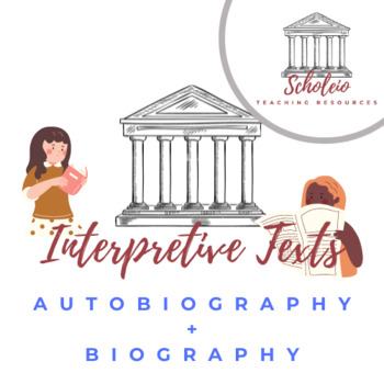 Preview of Interpretive Texts: Autobiography + Biography Unit Powerpoint 35 slides!