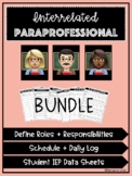 Interrelated Special Education Paraprofessional Forms All-in-One