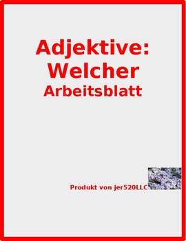 interrogative adjectives in german worksheet by jer520 llc