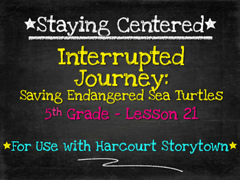 Preview of Interrupted Journey  5th Grade Harcourt Storytown Lesson 21