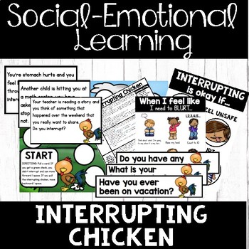 Preview of Interrupting - Social Skills  -  Interrupting Chicken Book Companion