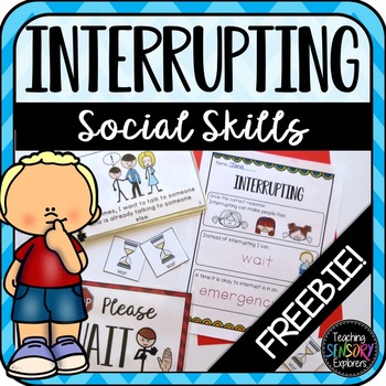 Preview of Interrupting: Social Skills Worksheet, Activity and Social Narrative