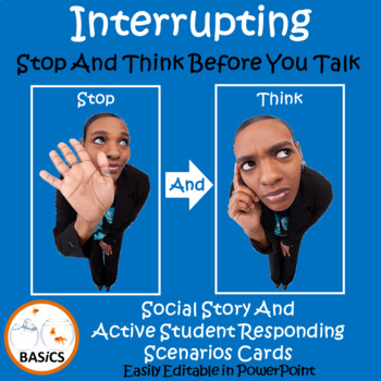 Preview of Interrupting - Stop And Think Before You Talk Social Story