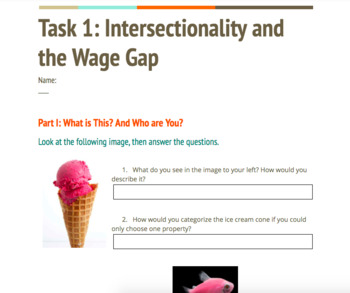 Preview of Intersectionality and the Wage Gap Algebra II Product