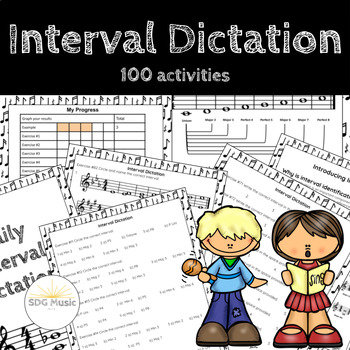 Preview of Interval Dictation Package for Band and Choir - Ear Training - Music Education