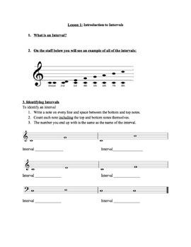 Preview of Choir Theory Packet (Intervals)