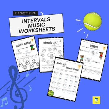 Preview of Intervals- Music Worksheets