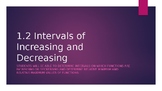 Intervals of Increasing and Decreasing Powerpoint Notes