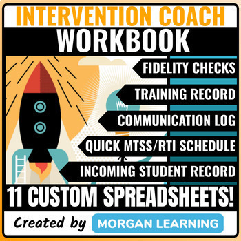 Preview of Intervention Coach Workbook - 11 Customizable Spreadsheets