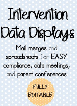 Preview of Intervention Data Display - Comprehensive Tracker and Linked Printables!