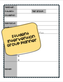 Intervention Small Group Planner (Editable)
