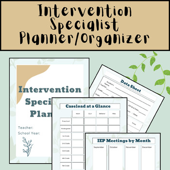 Preview of Intervention Specialist Planner: Caseload Organizer