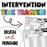 Intervention Time Tracker- RTI Tier 2 Time Tracker Digital