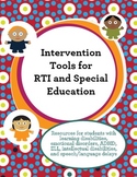 Intervention and Special Education Toolbox {RTI}