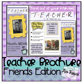 Preview of Interview Brochure for Teachers: Friends Theme
