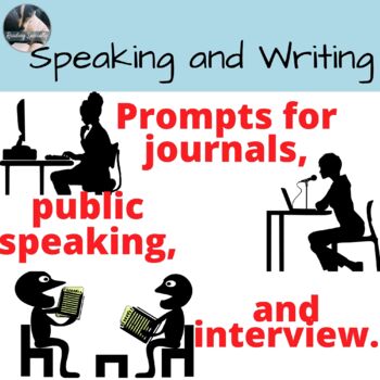 Preview of Interview, Public Speaking, or Journal Prompts