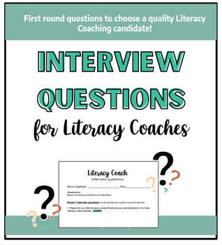 Preview of Interview Questions for Literacy Coaches