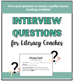 Interview Questions for Literacy Coaches