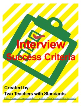 Preview of Interview Success Criteria