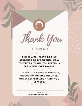 Preview of Interview Thank you letter template