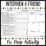 Interview a Friend - Interview a Classmate or Student with