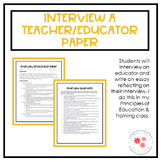 Interview a Teacher/Educator Paper