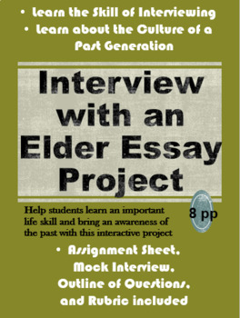 Preview of Interview with an Elder Essay Project
