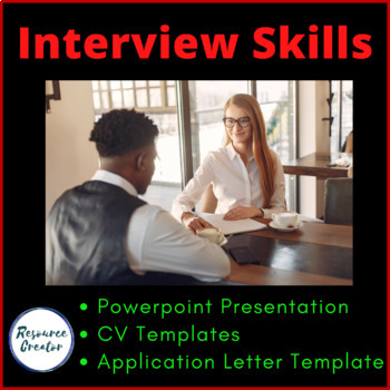 Preview of Job Interview Skills Presentation and Activities for High School / Middle School