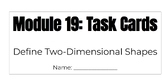 Into Math: Module 19 Task Cards