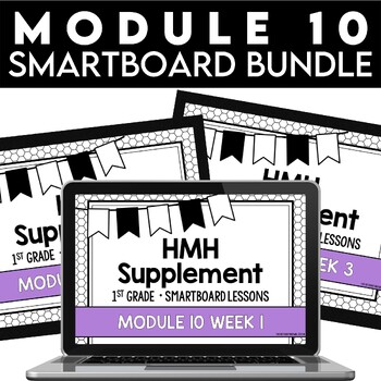 Preview of Into Reading 1st Grade SMARTBOARD Slides - Module 10 BUNDLE