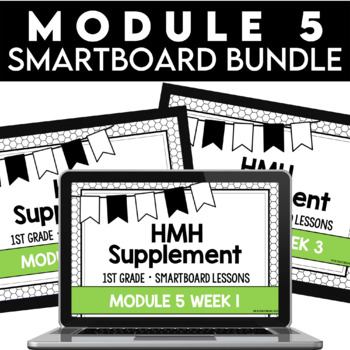 Preview of Into Reading 1st Grade SMARTBOARD Slides - Module 5 BUNDLE
