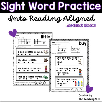 Preview of Into Reading Aligned Sight Word Practice Module 2 Week 1