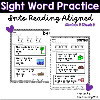 Preview of Into Reading Aligned Sight Word Practice Module 3 Week 3