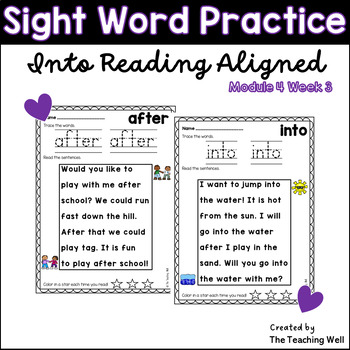 Preview of Into Reading Aligned Sight Word Practice Module 4 Week 3