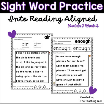 Preview of Into Reading Aligned Sight Word Practice Module 7 Week 3